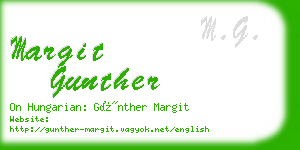 margit gunther business card